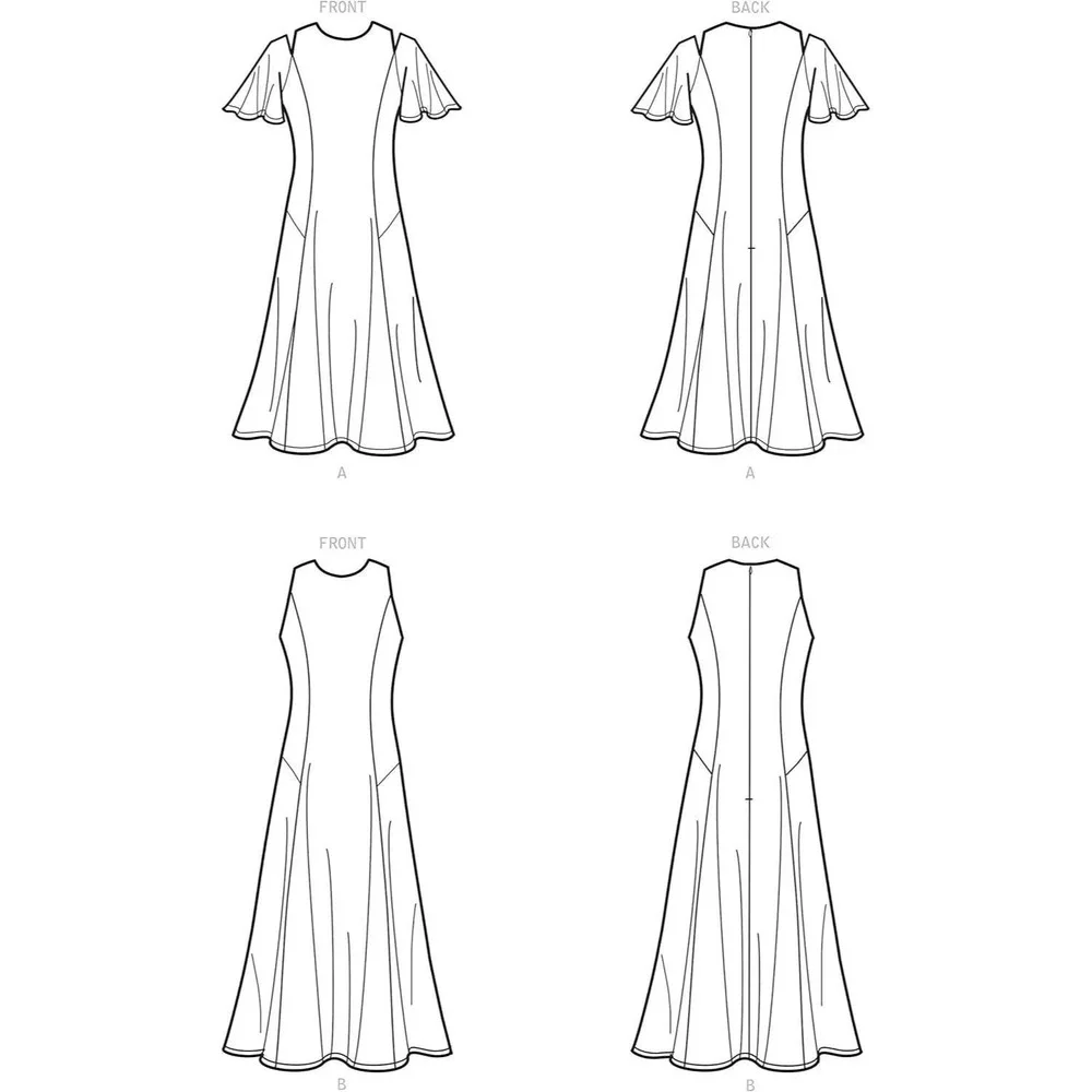 New Look Sewing Pattern 6652 R10531 Dress‎ Fit n Flare Misses Size 10-22